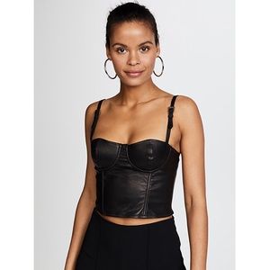 Fleur du mal leather bustier top